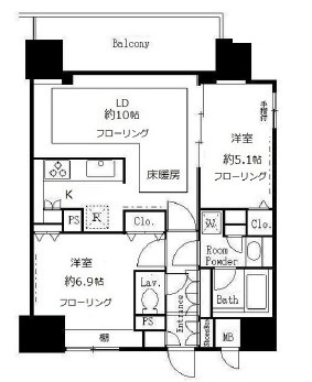 サンクレール荒川ブランガーデンの間取り|間取りです。