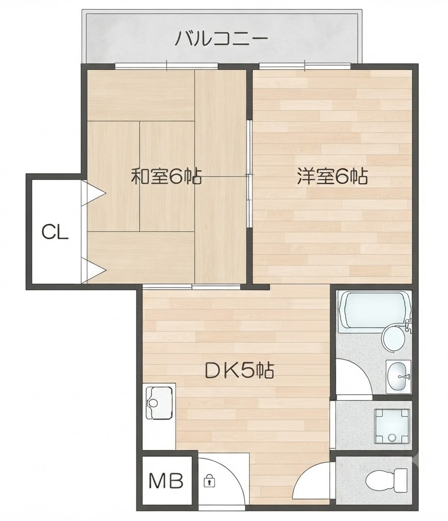 岸田ハイツの間取り