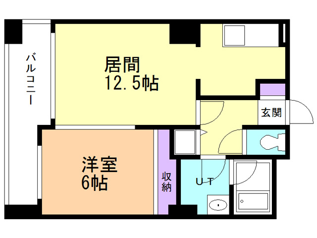 ベルシー室蘭の間取り