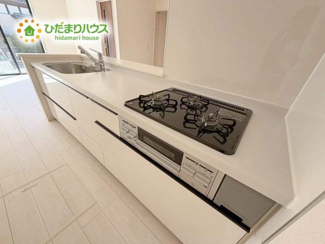 いわき市常磐上湯長谷町第3　新築戸建　1号棟のキッチン|ご家族と会話しながら、お料理だって出来ちゃいます☆彡