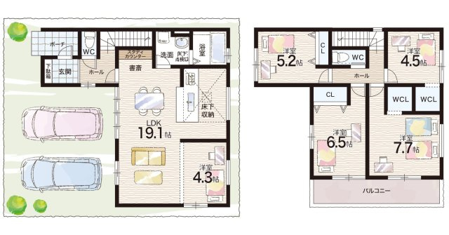 明石市大久保町松陰山手　第1期　新築一戸建ての間取り|3号棟