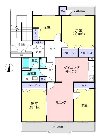 霧が丘グリーンタウン第4-12号棟の間取り