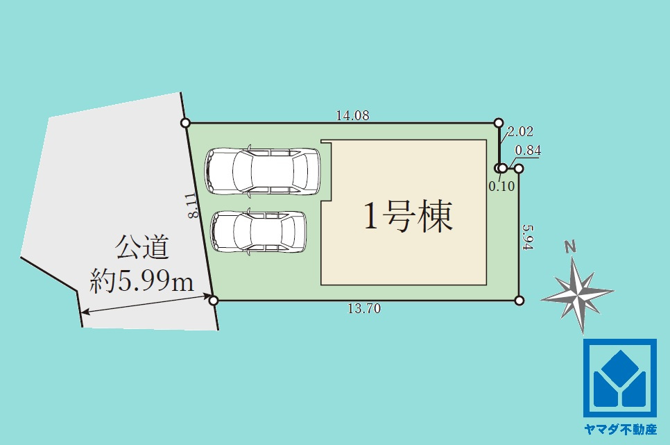 尼崎市西難波２丁目 １期の区画図|テラシエ尼崎市西難波1期、新築分譲戸建全1棟の1号棟です。フラット35S（金利Aプラン）をご利用いただけます。ご利用の際は、別途申請手数料が必要となります。