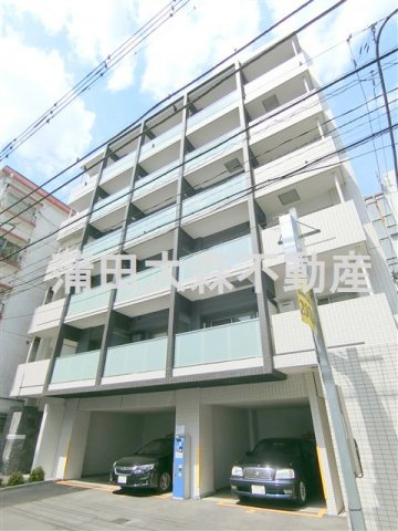 ポルトボヌールセウの外観|2016年2月築　RC鉄筋コンクリート造地上6階建て総戸数22戸の人気賃貸マンション！光インターネット無料　JR京浜東北線蒲田駅近の東京都大田区西蒲田7丁目　