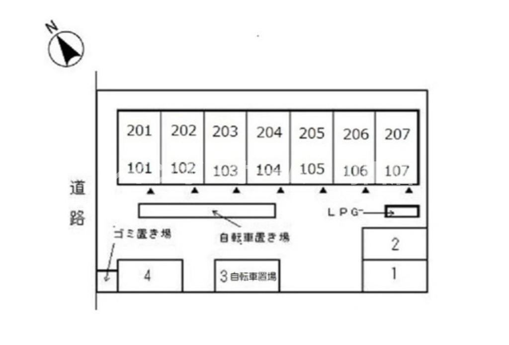 アムール琴※初期費用分割あと払いサービス利用可能物件の区画図