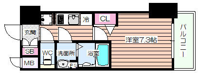 【間取り】 | ララプレイス大阪福島プレッソ