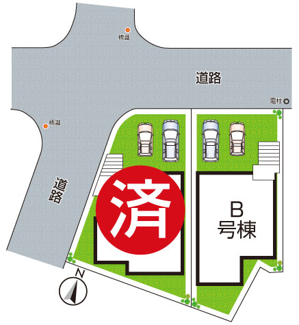 5日(土)6日(日)現地ご見学可能！箕面市粟生外院　新築一戸建ての区画図|全2区画