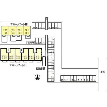 ブルームコートⅡの区画図