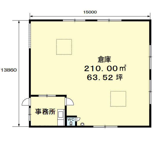 岡山町倉庫の間取り