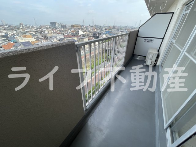 若草ハイツ　B棟のバルコニー|陽当たり良好なバルコニーです