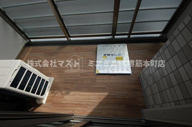 エスリード谷町四丁目のバルコニー