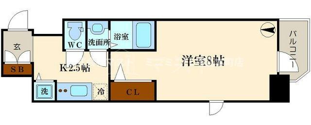 エスリード谷町四丁目の間取り