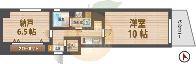 【間取り】 | OZIO西荻窪 | 1SKのお部屋です。