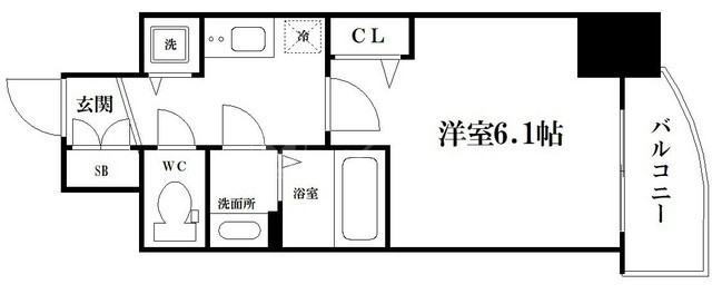 ファステート玉造駅前ダミュウの間取り