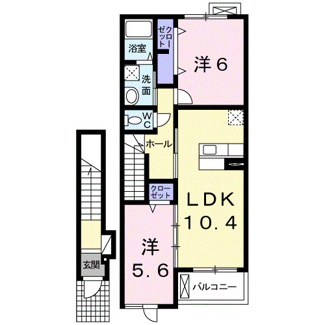 【間取り】 | フィオーレ　Ⅱ