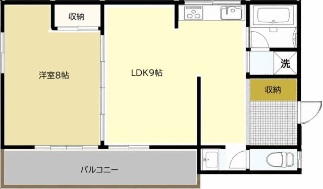 大口貸家の間取り