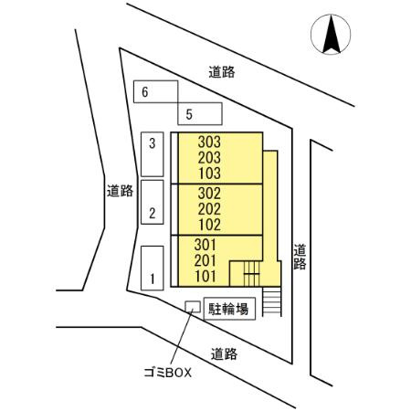 TD西ノ前の区画図
