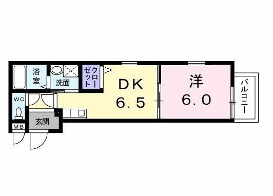 昭島市郷地町３丁目のアパートの間取り