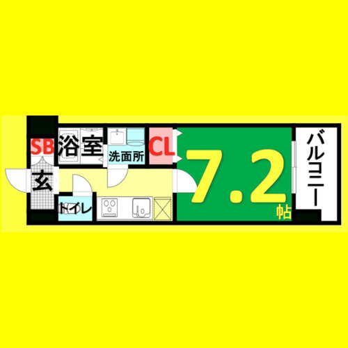 クレシェール大須　名古屋市賃貸　仲介手数料無料の間取り
