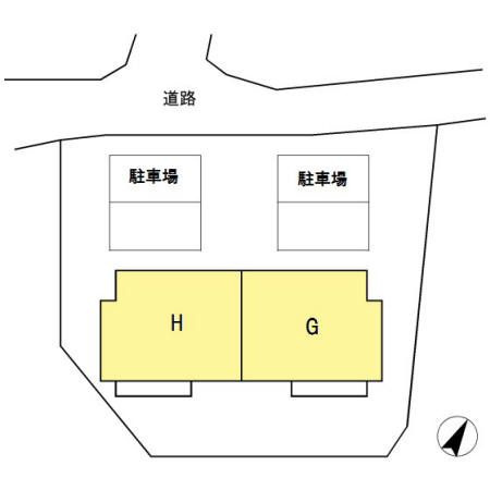 D-room神山G・H棟の区画図