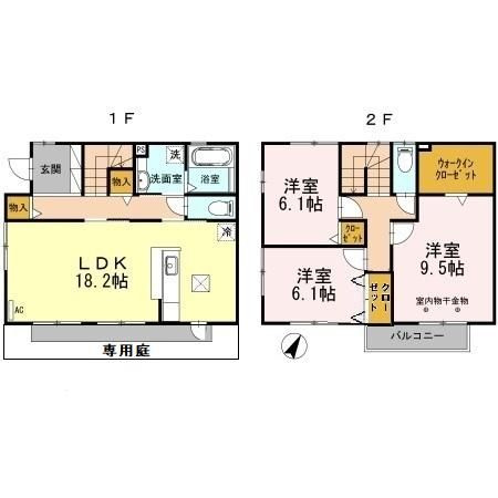 D-room神山G・H棟の間取り
