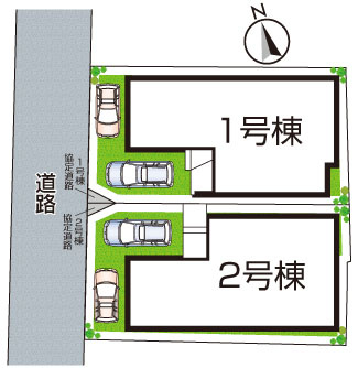 西宮市上ケ原五番町　第1期　新築一戸建ての区画図|全2区画