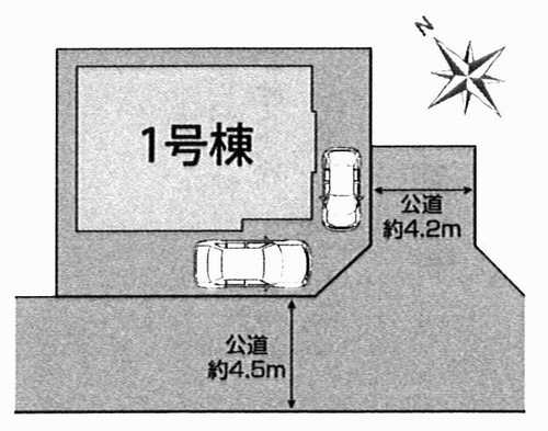 相模原市中央区上矢部2丁目　新築戸建全1棟　1号棟の区画図