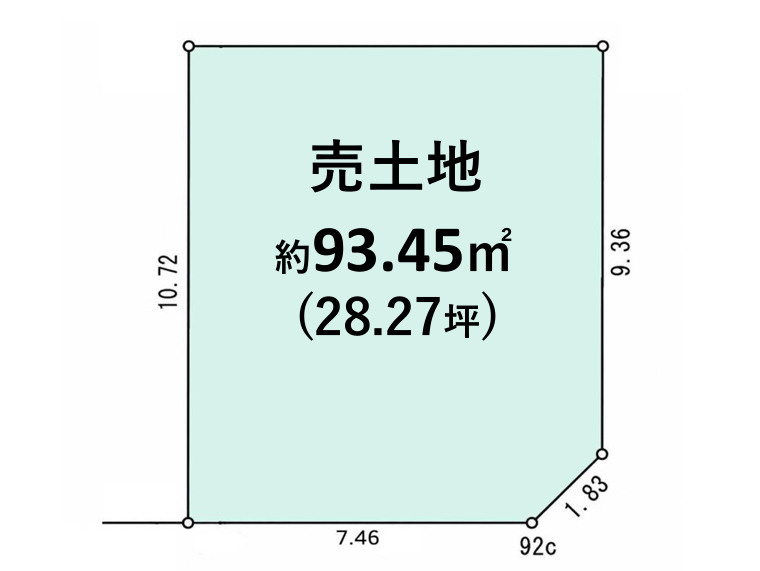 売土地　静岡市清水区有東坂１丁目の土地図