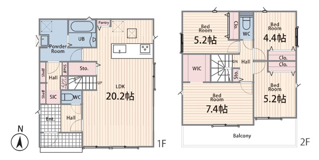 【間取り】 | 厚木市林　全２棟　新築住宅