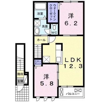 【間取り】 | ボヌール岩橋　Ⅱ