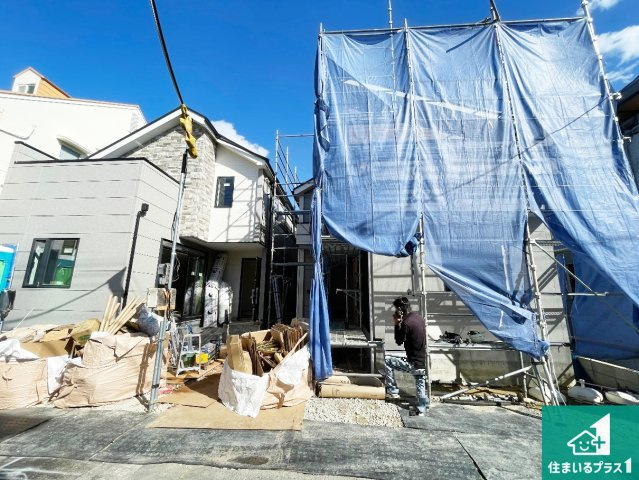 西宮市上ケ原五番町　第1期　新築一戸建ての外観|現在の進捗状況です！順調に作業進行中、完成が待ち遠しいです！詳細の間取り等、お気軽にお問い合わせください！