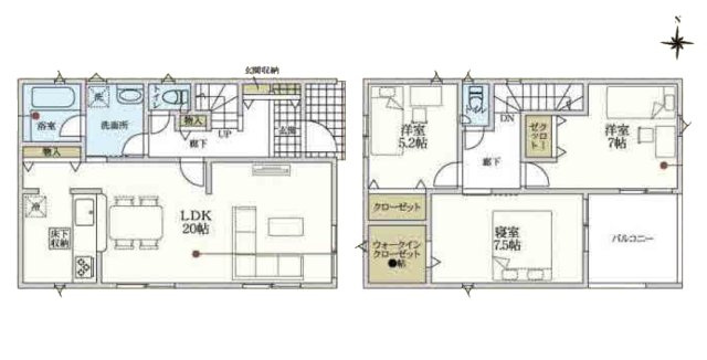 【間取り】 | 半田市向山町３丁目80-1『仲介料無料』新築戸建て | 1号棟