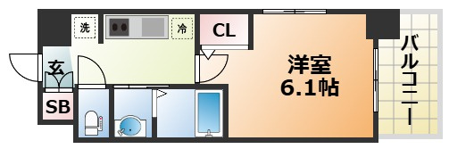 エステムコート三宮EASTⅣザ・フロントの間取り