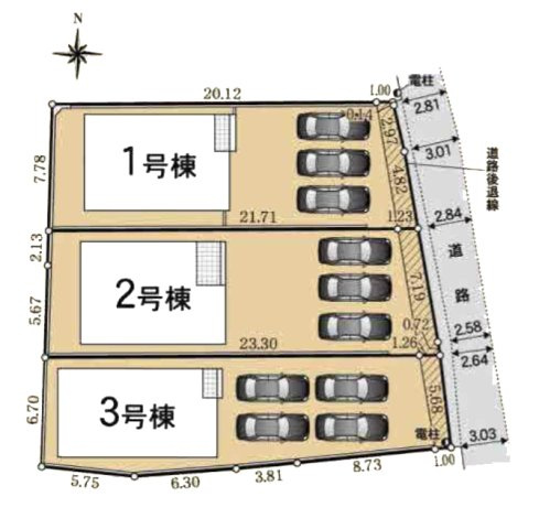 【区画図】 | 半田市向山町３丁目80-1『仲介料無料』新築戸建て | 2号棟