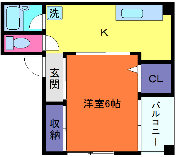 神戸市灘区福住通５丁目の賃貸マンションの間取り