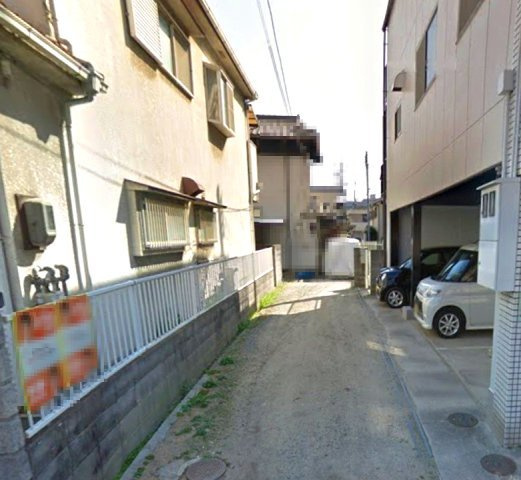 宮内町2丁目の前面道路含む現地写真|西側　私道　幅員3ｍ　接道15.11ｍ
