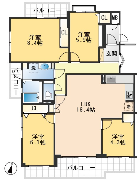 東急ドエルアルス藤白台の間取り