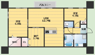 【間取り】 | メサージュ江坂