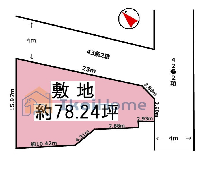 明石市魚住町清水　土地の土地図