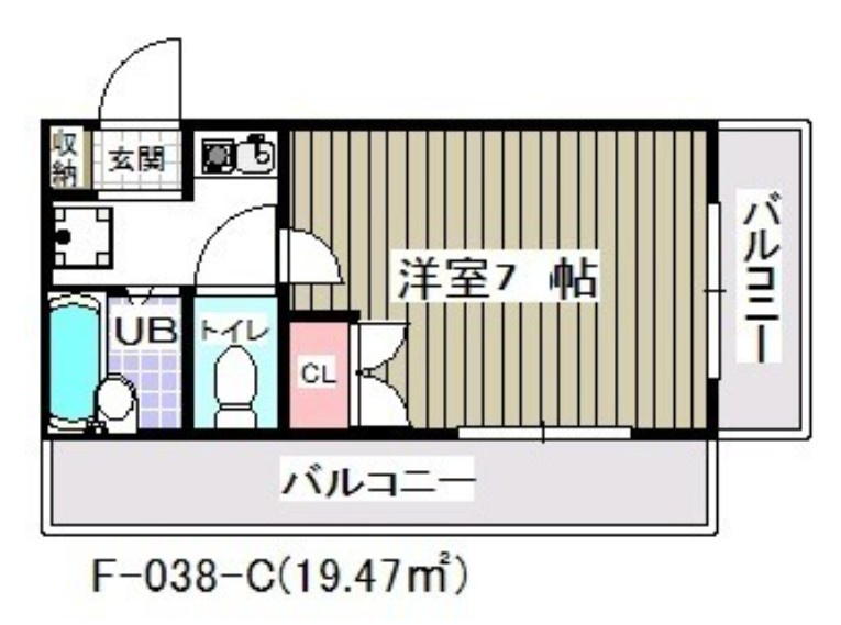 CBレジデンス行徳（F-038)の間取り