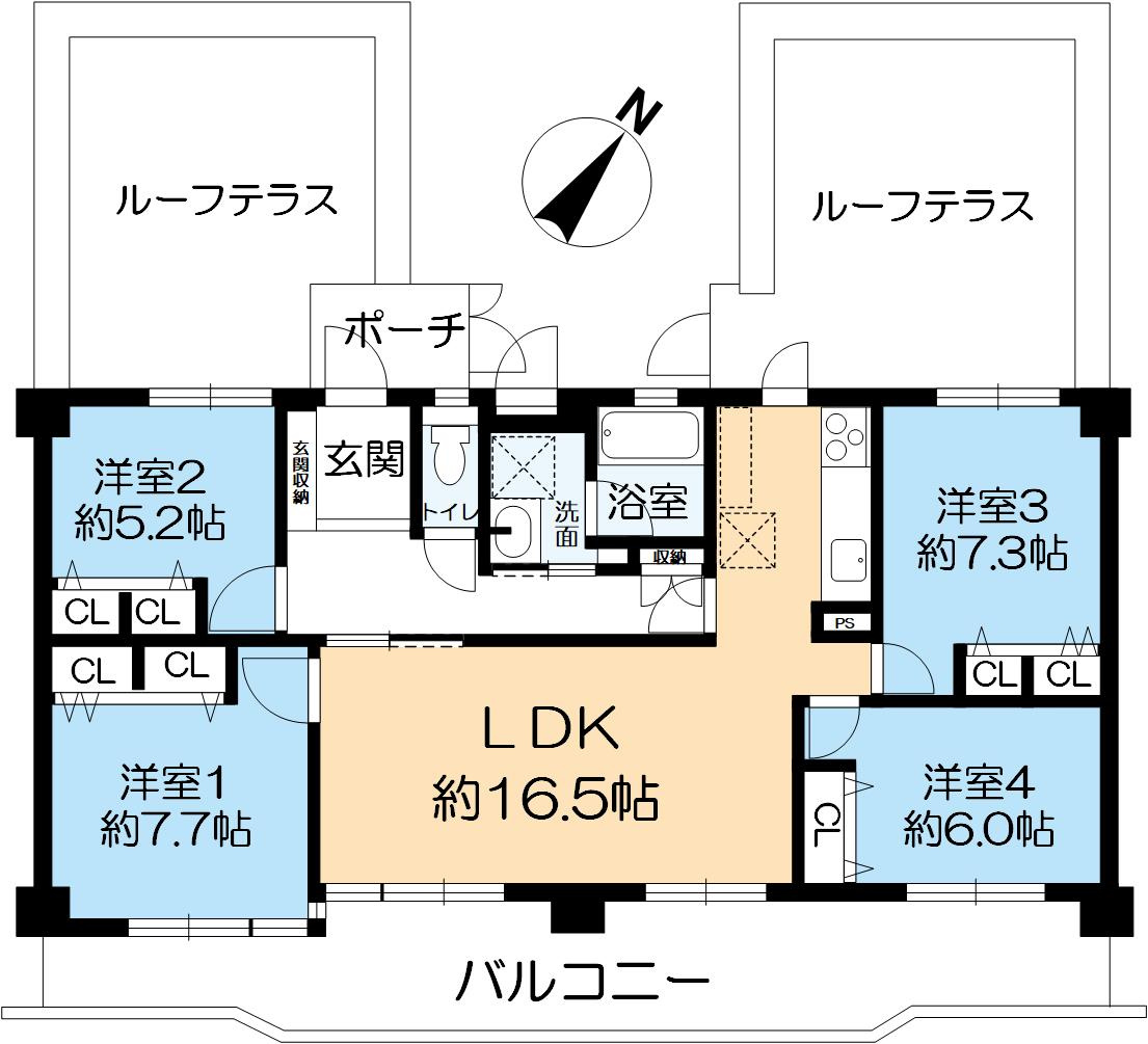 本山ロイヤルマンションの間取り