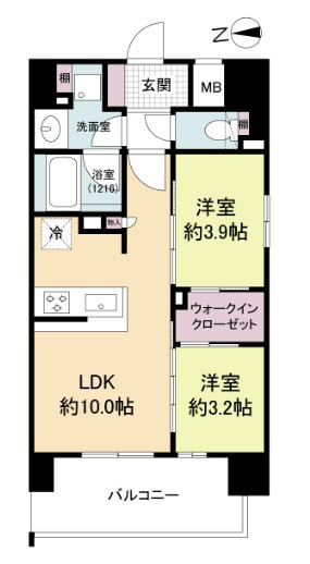 ソルレヴェンテ新梅田の間取り