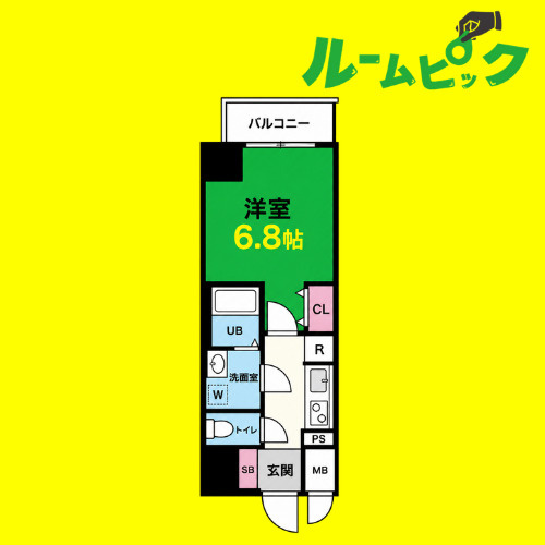 S-RESIDENCE志賀本通dearly(ディアリー)　名古屋市賃貸　仲介手数料無料の間取り