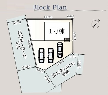 【仲介手数料無料】新築戸建　嵐山町志賀1-28（全1棟）の区画図