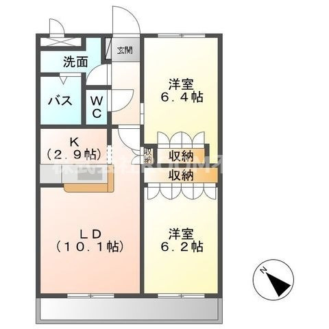あやめハイムⅡの間取り