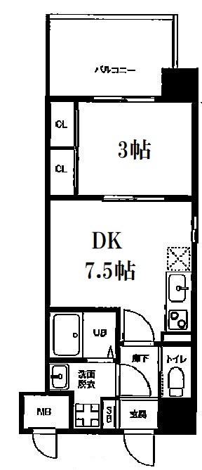 プライマル南森町の間取り