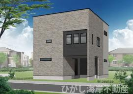 茅ヶ崎市下町屋２丁目　新築戸建　全5棟の外観パース|５号棟イメージパスですので実際のものと多少異なります