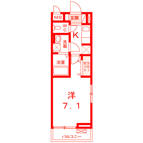ポート　アリエッタの間取り|広々26.09㎡♪角部屋♪