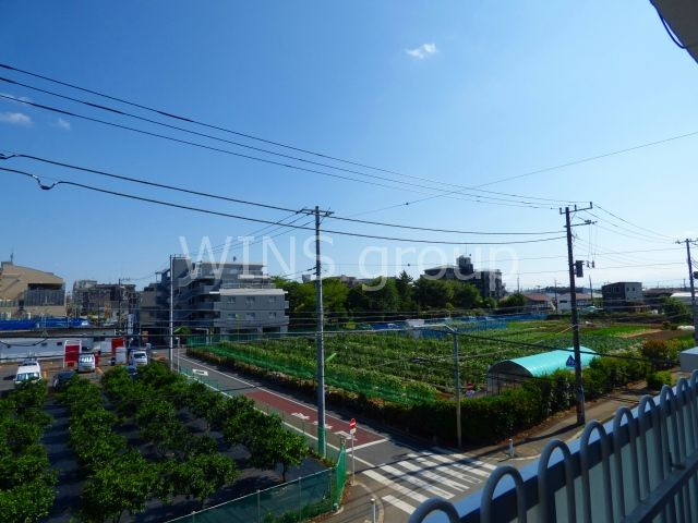 世田谷区千歳台４丁目の賃貸マンションの展望|目の前に建物が無いので眺望良好