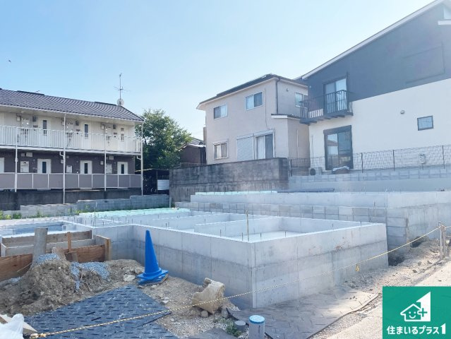 乙訓郡大山崎町大山崎尻江　第1期　新築一戸建ての外観|周辺は落ち着いた街並みの住宅地！子育てがしやすい住環境です！まだ未完成ですが、現地でしかわからない事もございます。是非一度ご覧ください。